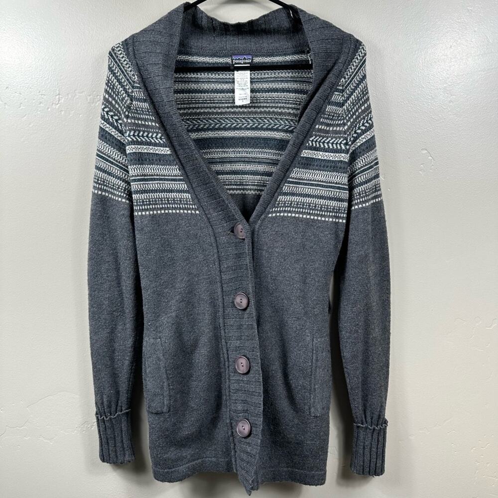 Patagonia Lambswool Nordic Sweater Size Small - Grey